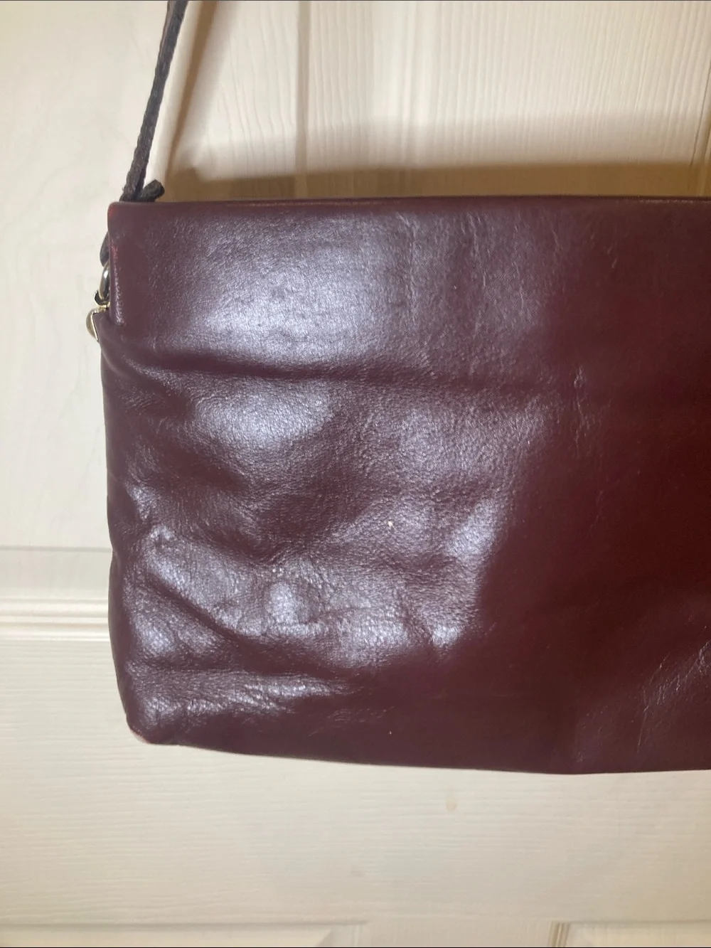 Etienne Aigner Burgundy Leather Shoulder Bag